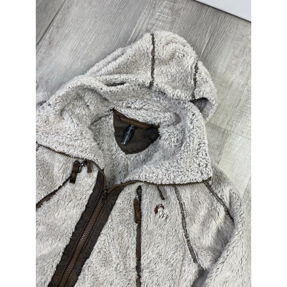 Kuhl Womens Flight High Pile Sherpa Fleece Jacket Size S Stone Hooded Outdoors R - Picture 5 of 9